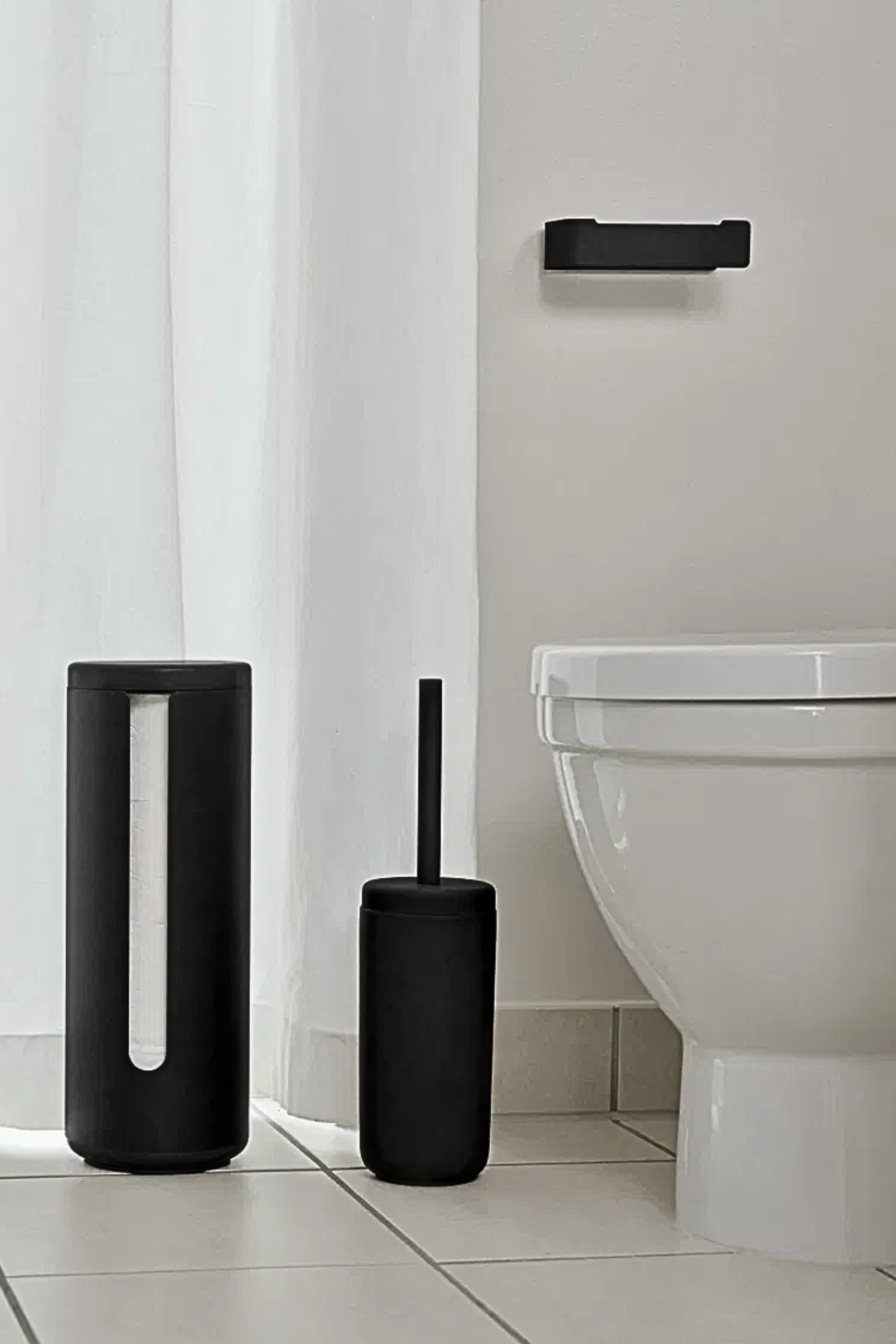 Ume black toilet roll holder