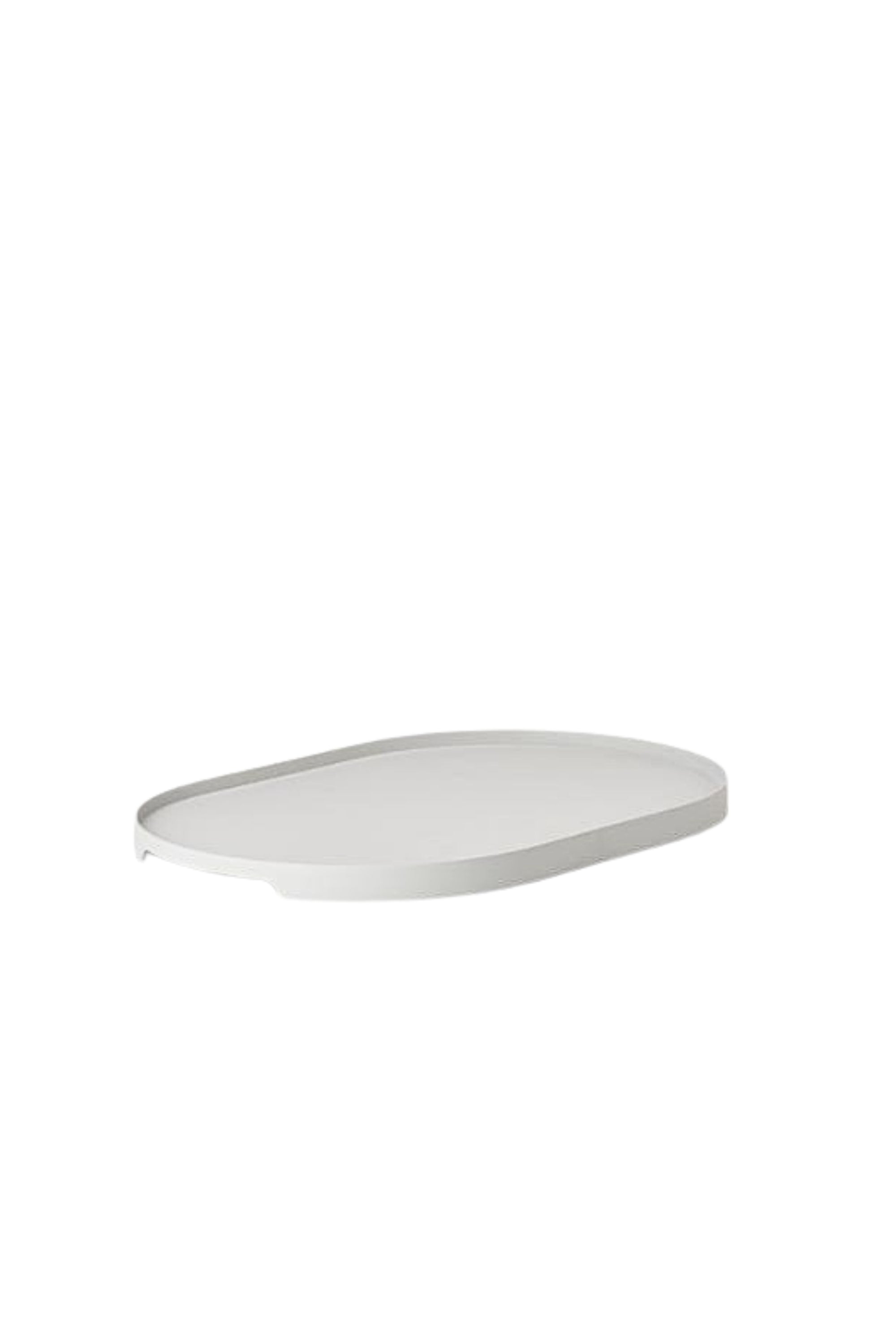 Singles warm grey oval tray