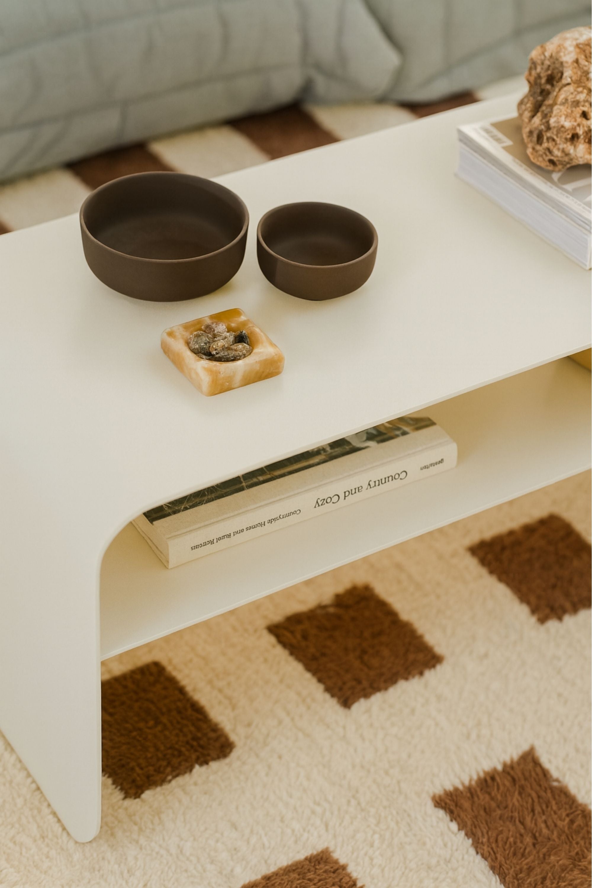 Arden midnight coffee table with shelf