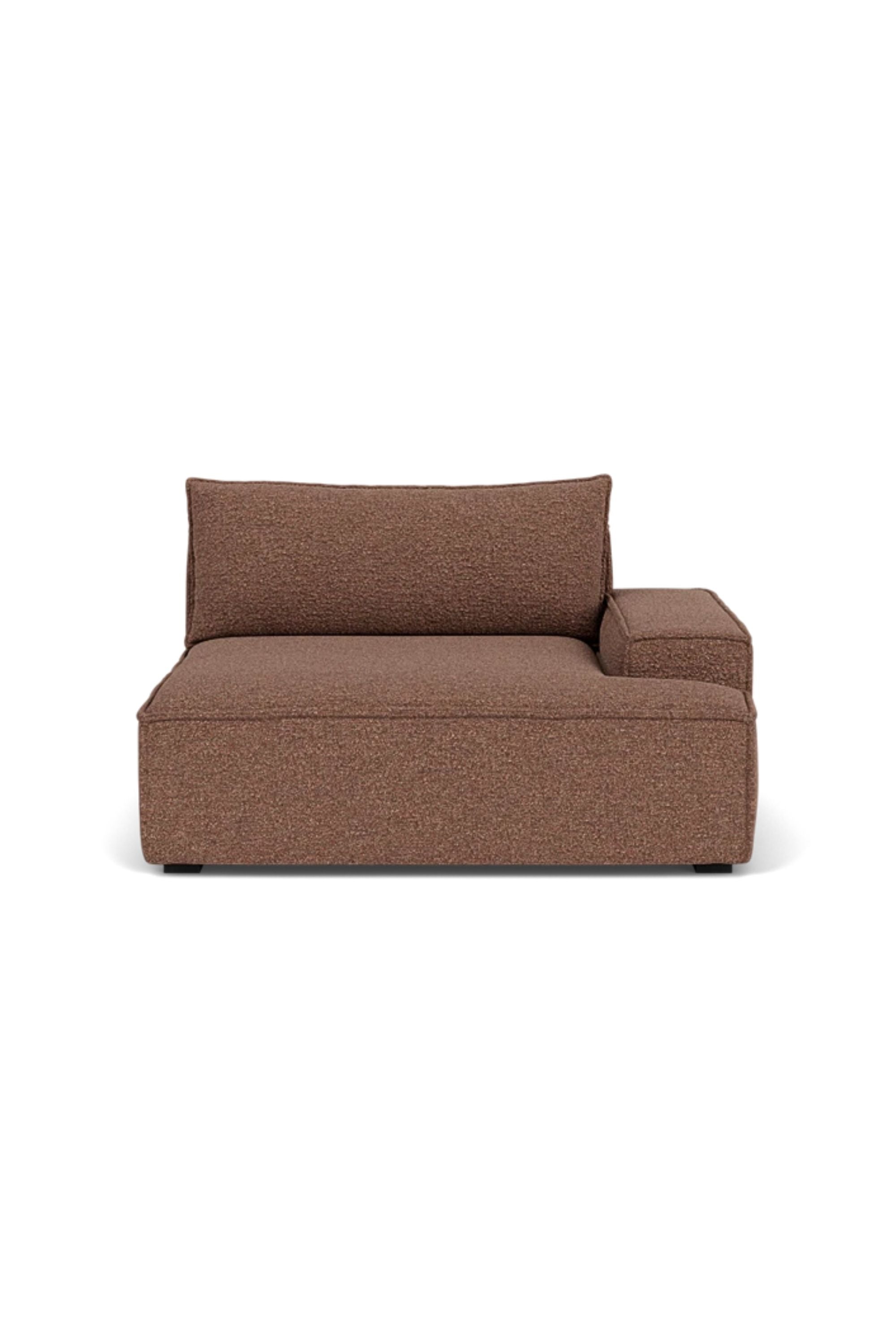 Daphne Sofa Module Right Armrest Pebble Rust