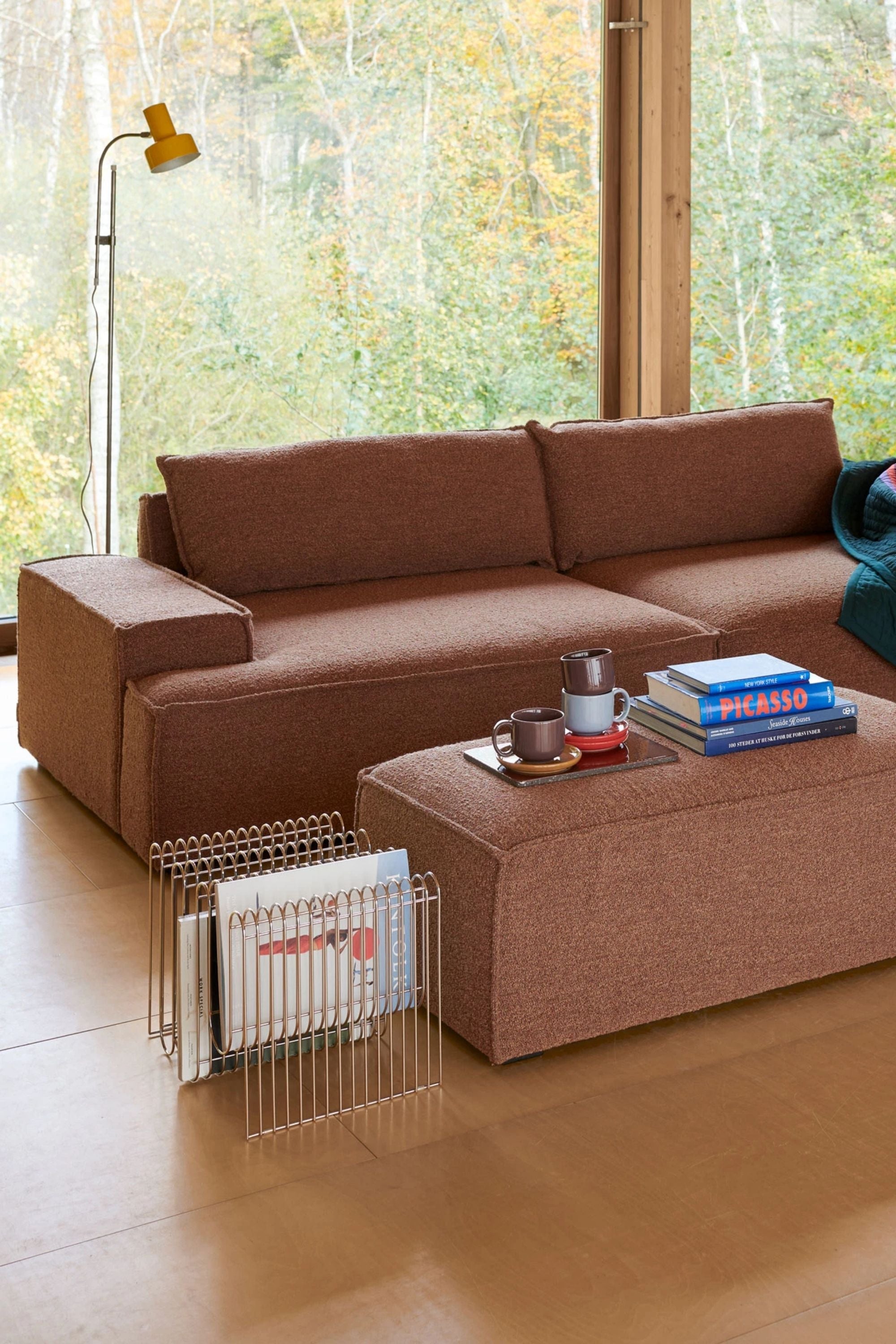 Daphne Sofa Module Right Armrest Pebble Rust