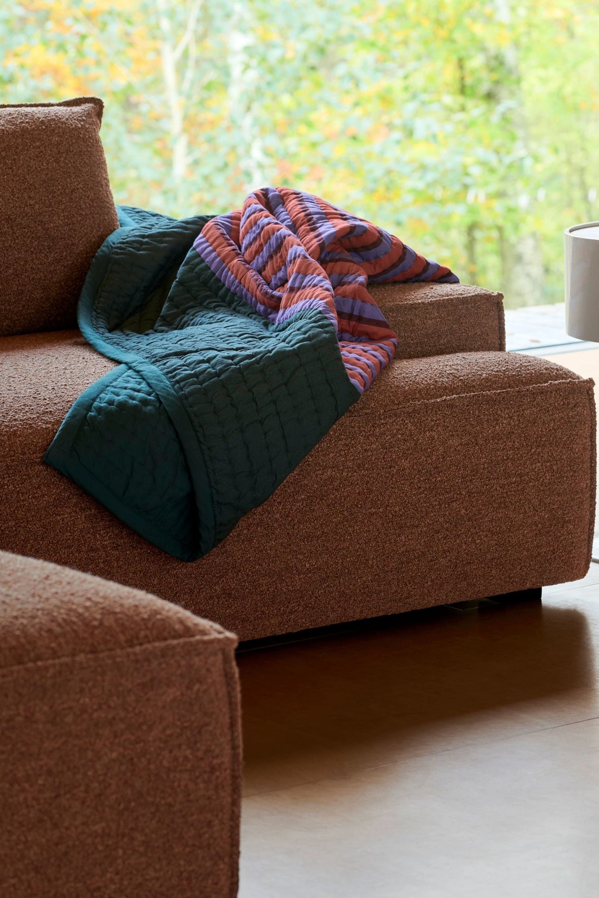 Daphne Sofa Module Left Chaise Longue Pebble Rust