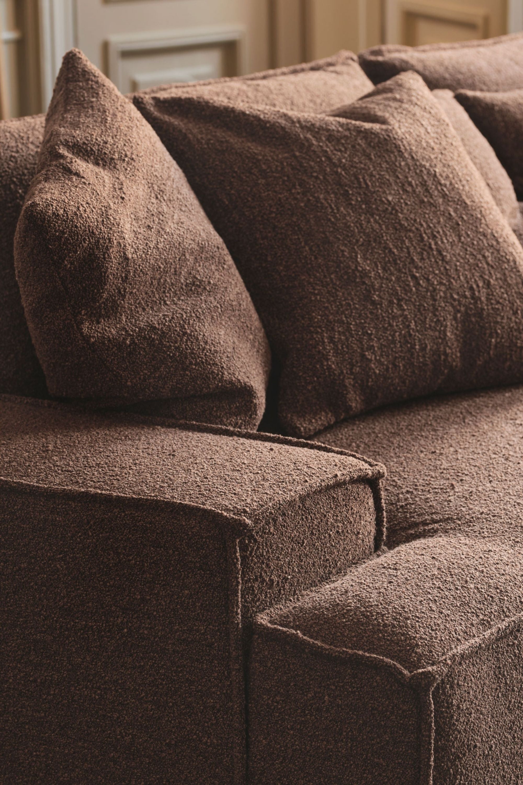 Daphne Sofa Module Right Chaise Longue Pebble Rust