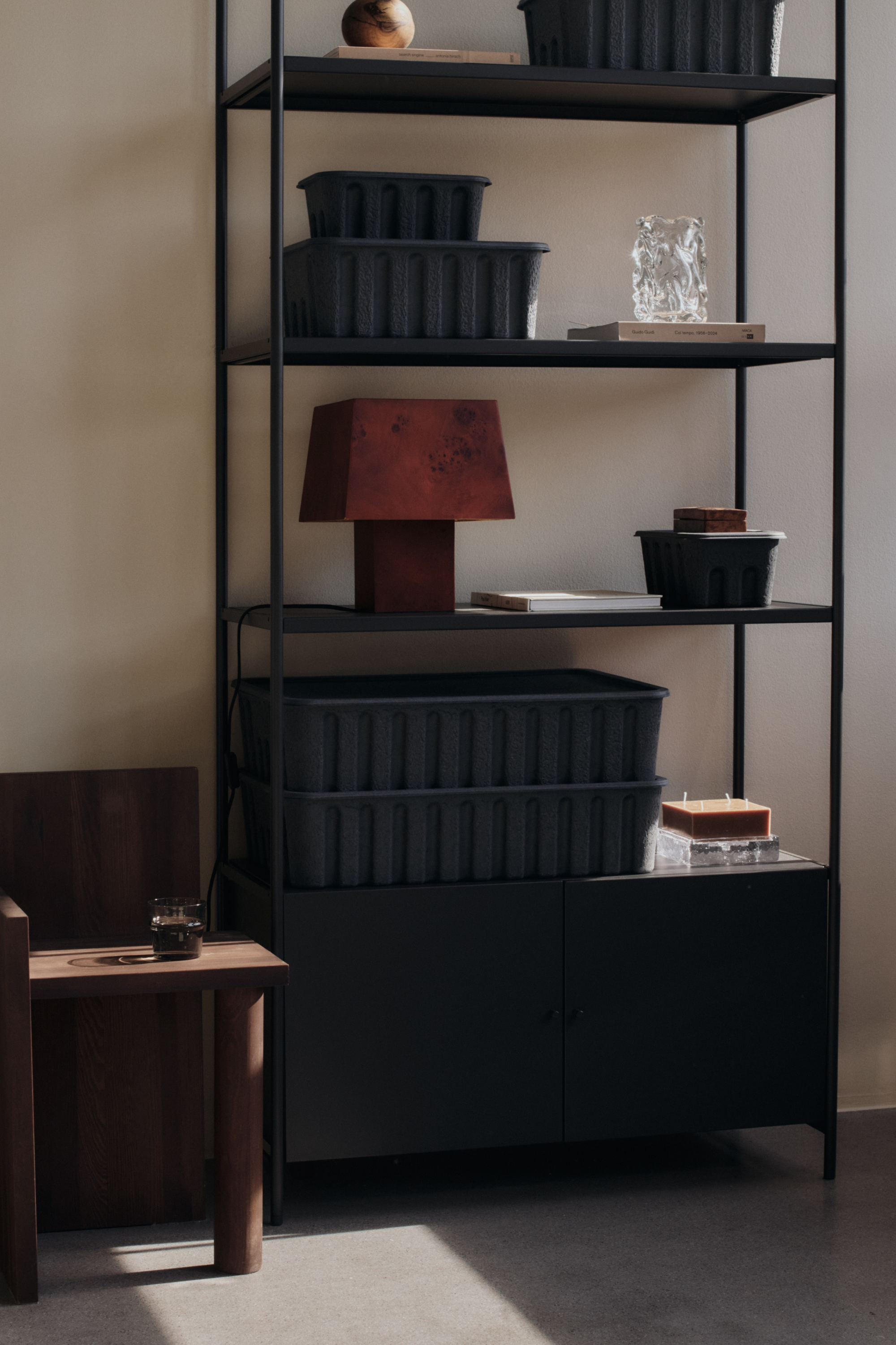 Paper Pulp fekete doboz, nagy, 2 db