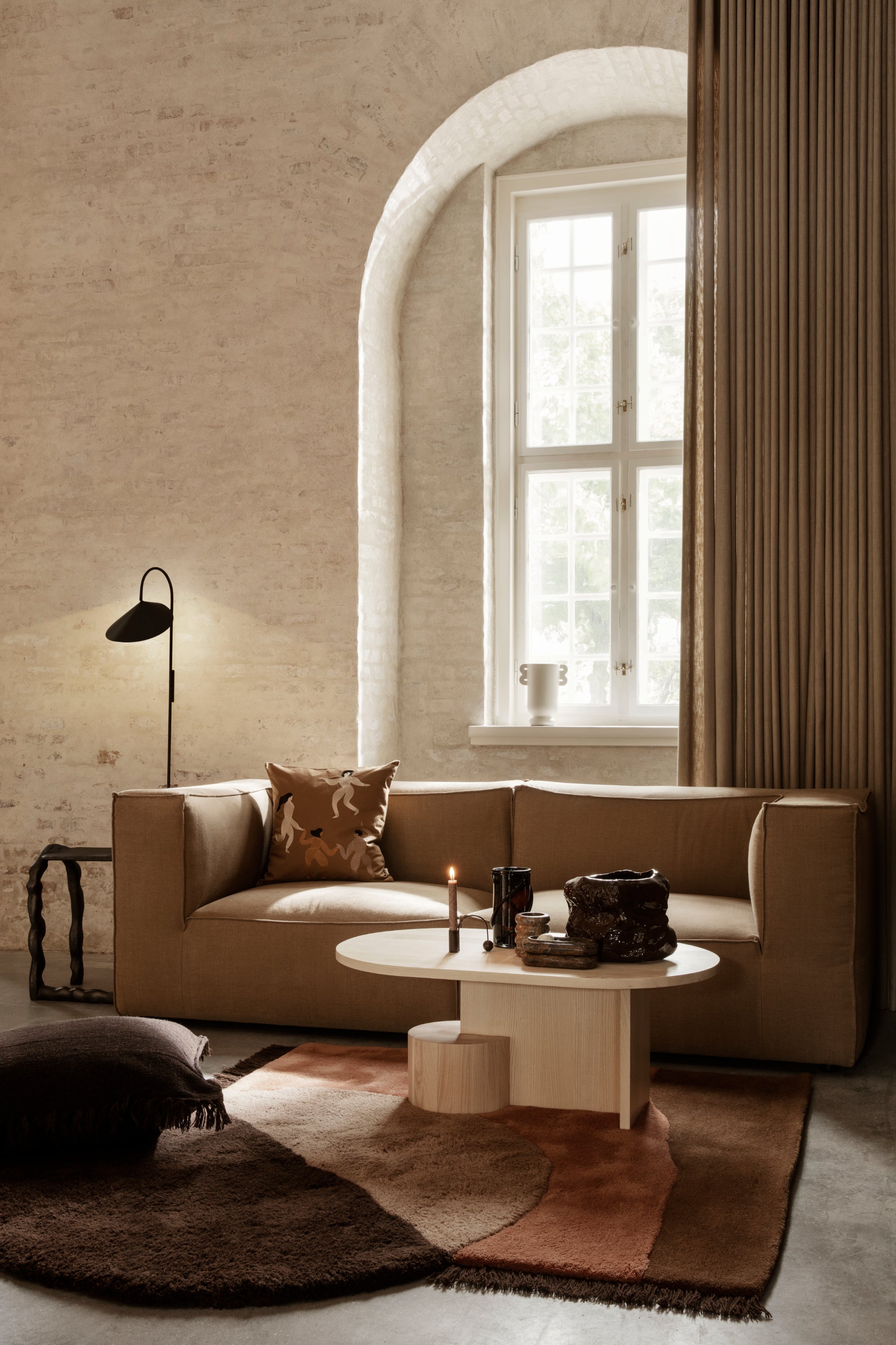 Insert natúr kőrisfa dohányzóasztal