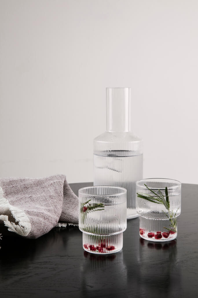 Ripple Glasses Clear | ferm LIVING | Home of Solinfo