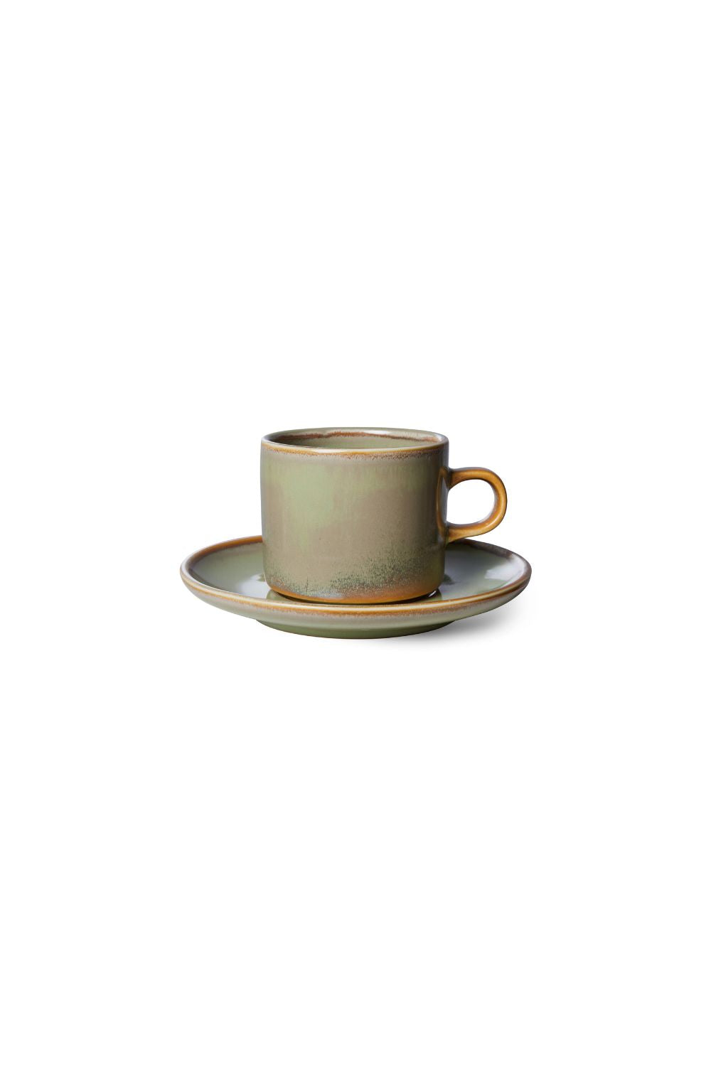 Chef Ceramics Cup and Saucer Moss Green
