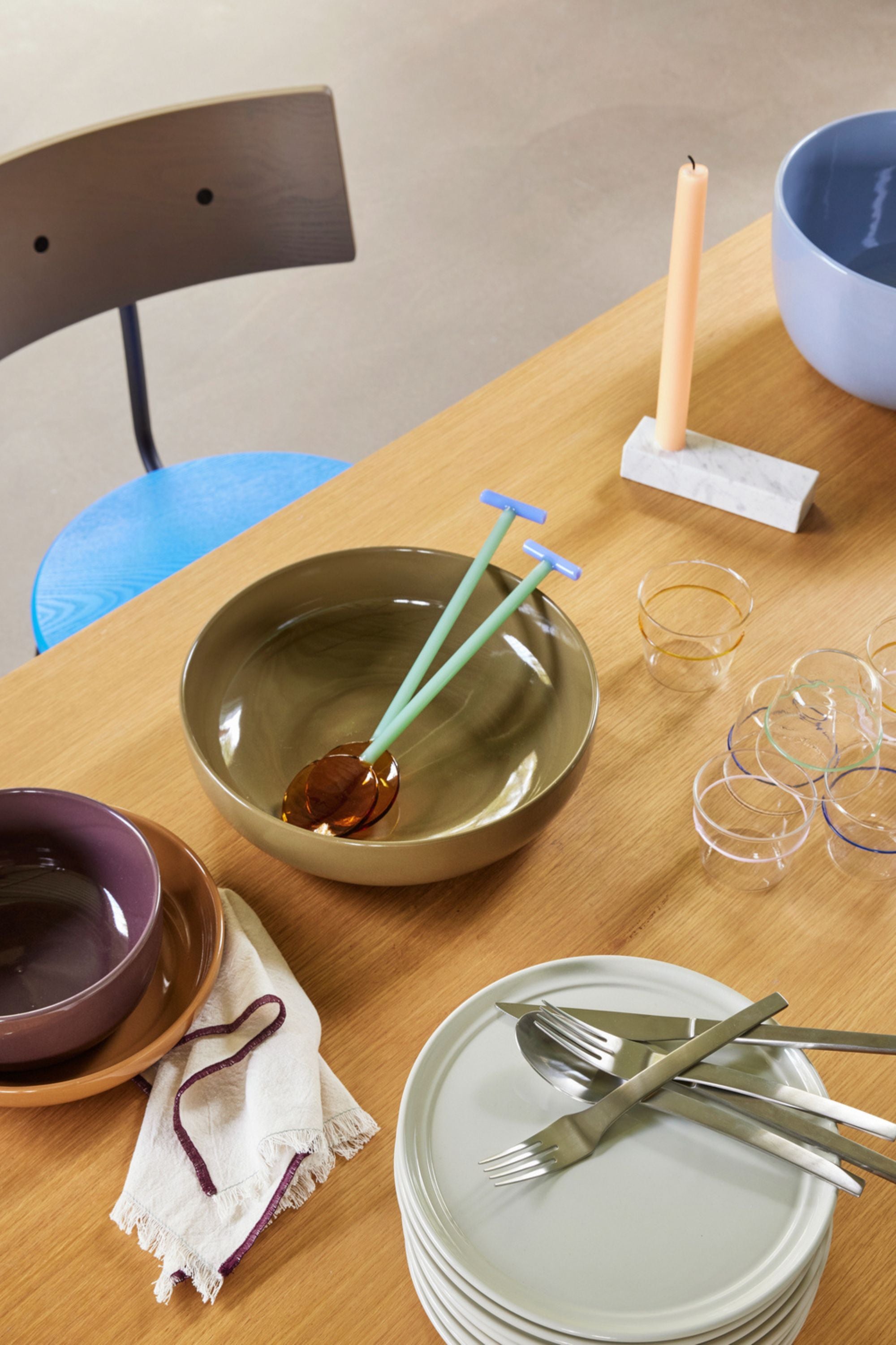 Brick fehér gyertyatartó