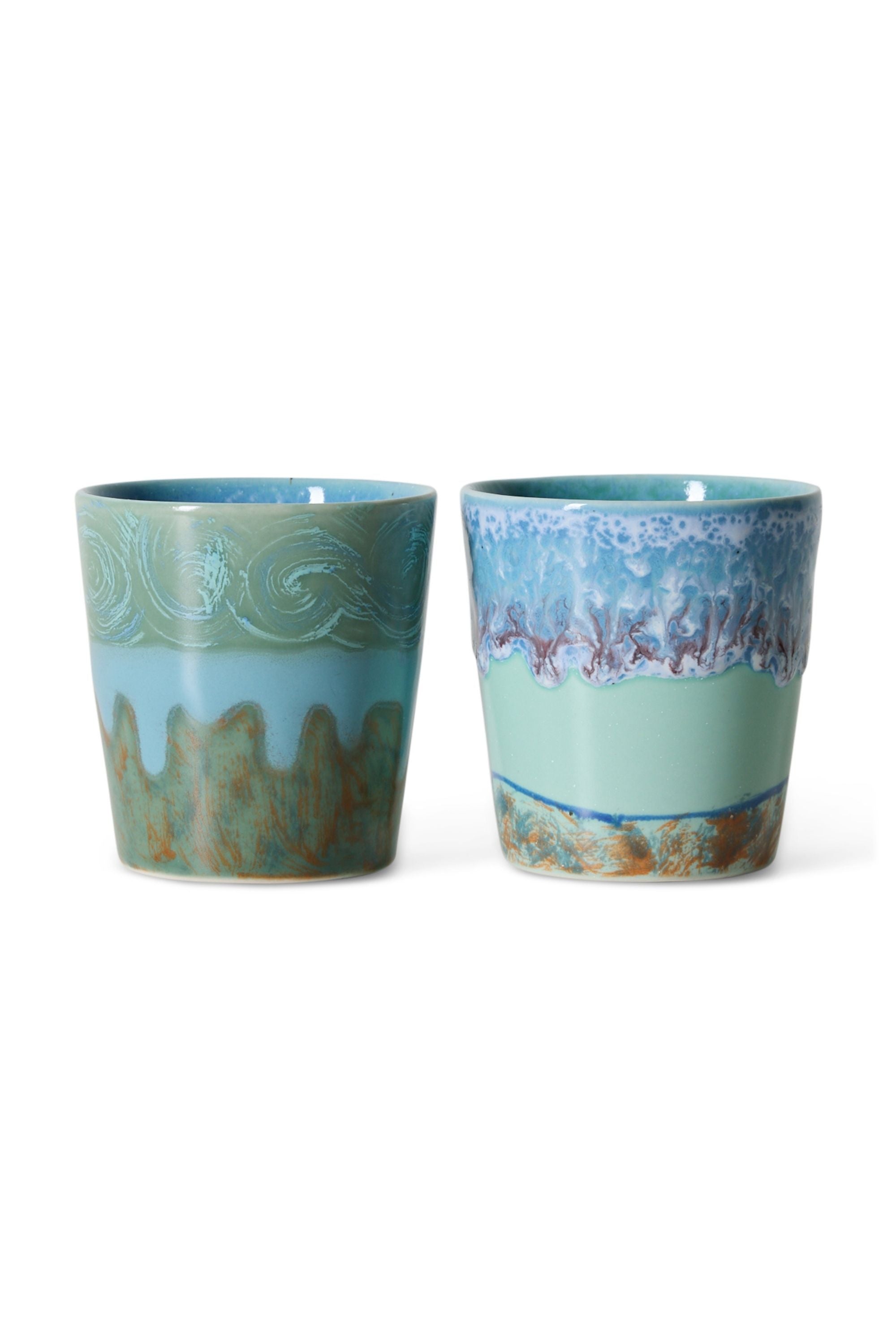 70s Ceramics: Van Gogh kávésbögrék – önarckép, 2 db