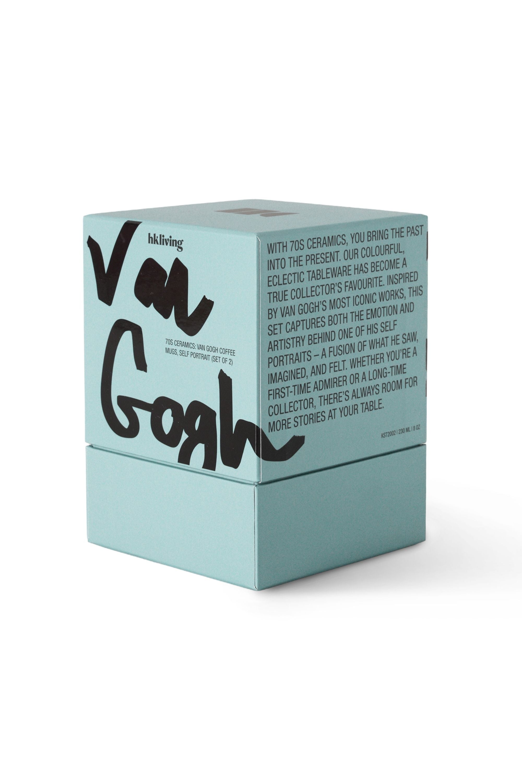 70s Ceramics: Van Gogh kávésbögrék – önarckép, 2 db
