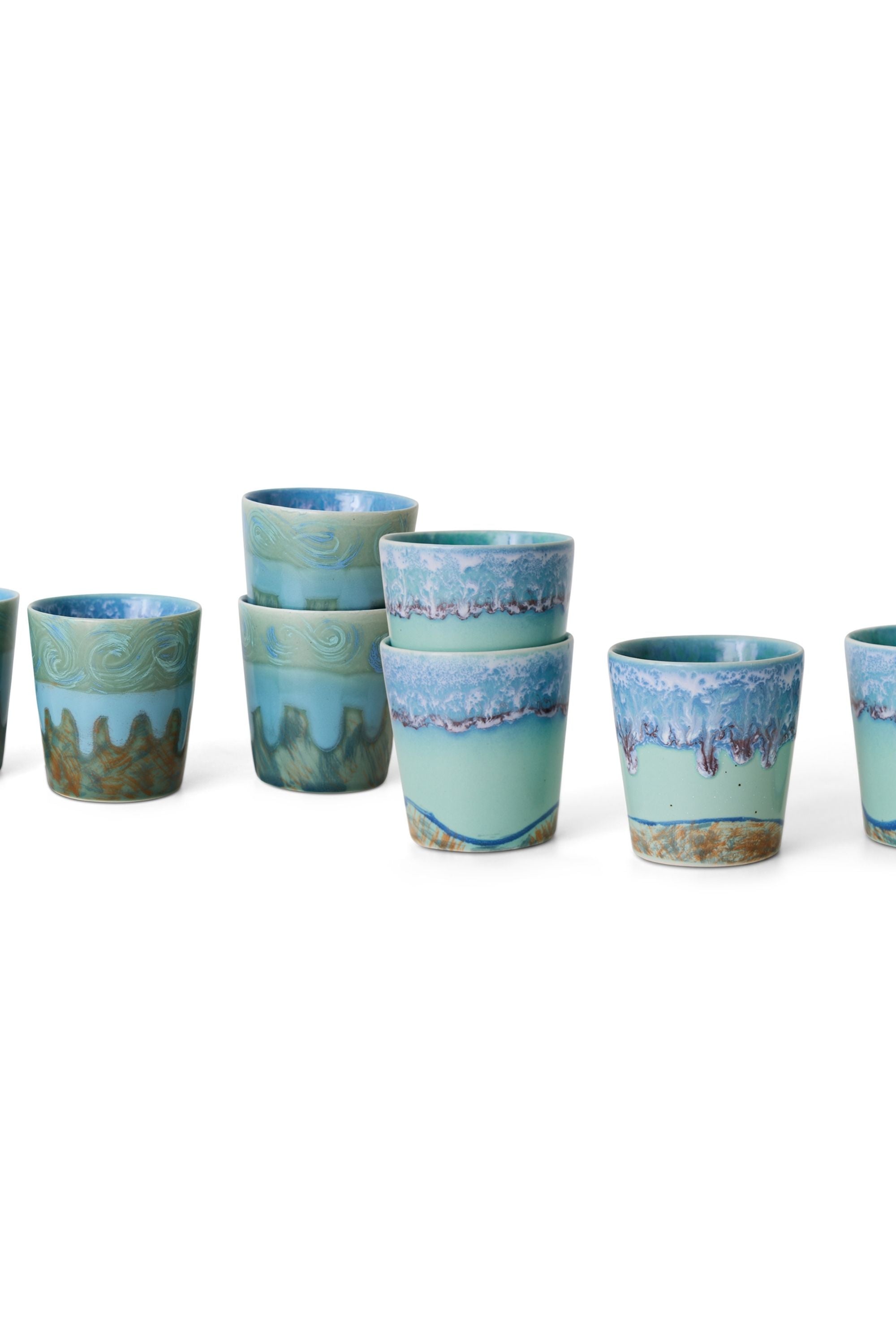 70s Ceramics: Van Gogh kávésbögrék – önarckép, 2 db