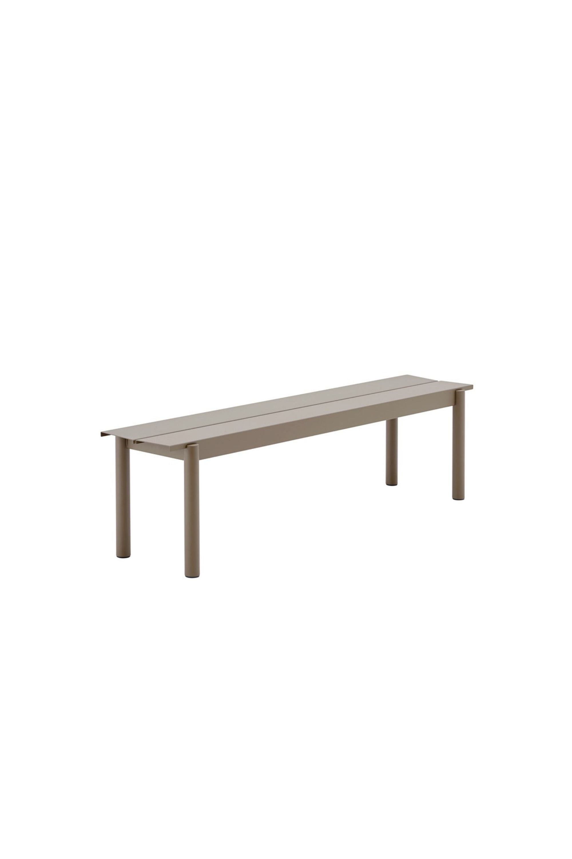 Linear Steel Bench Taupe