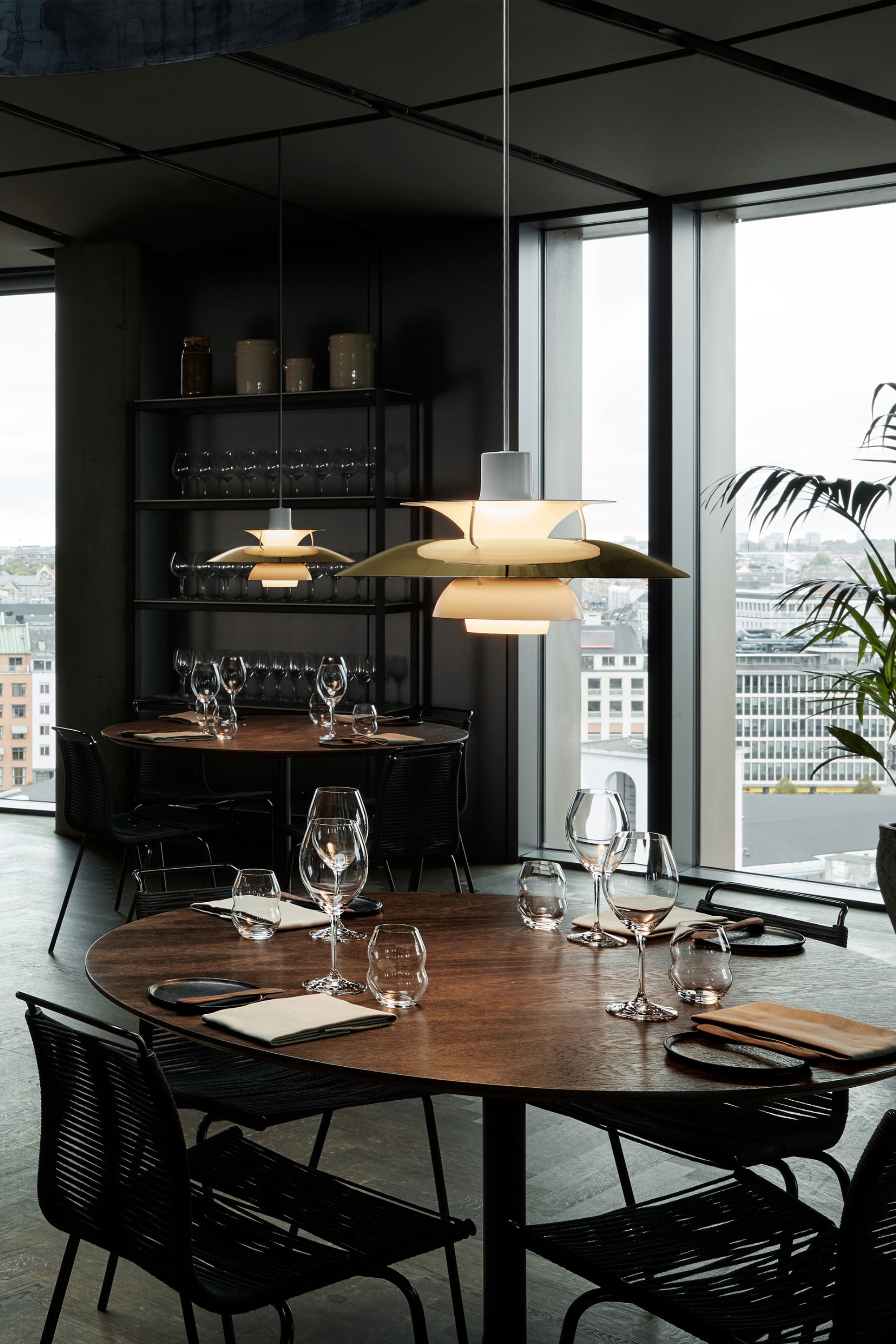 PH 5 Matt White/Brass Pendant