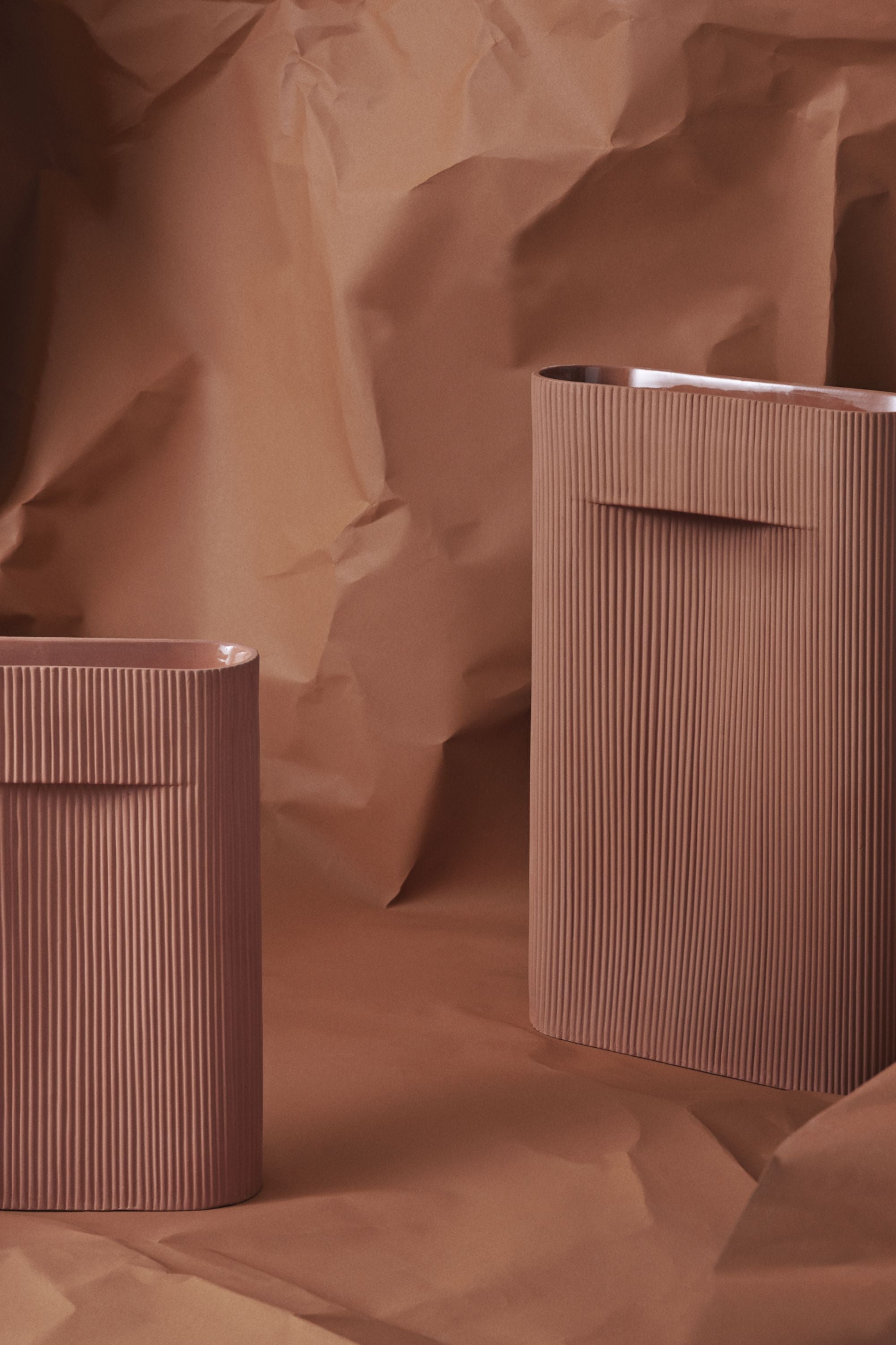 Ridge Vase Terracotta 16,5