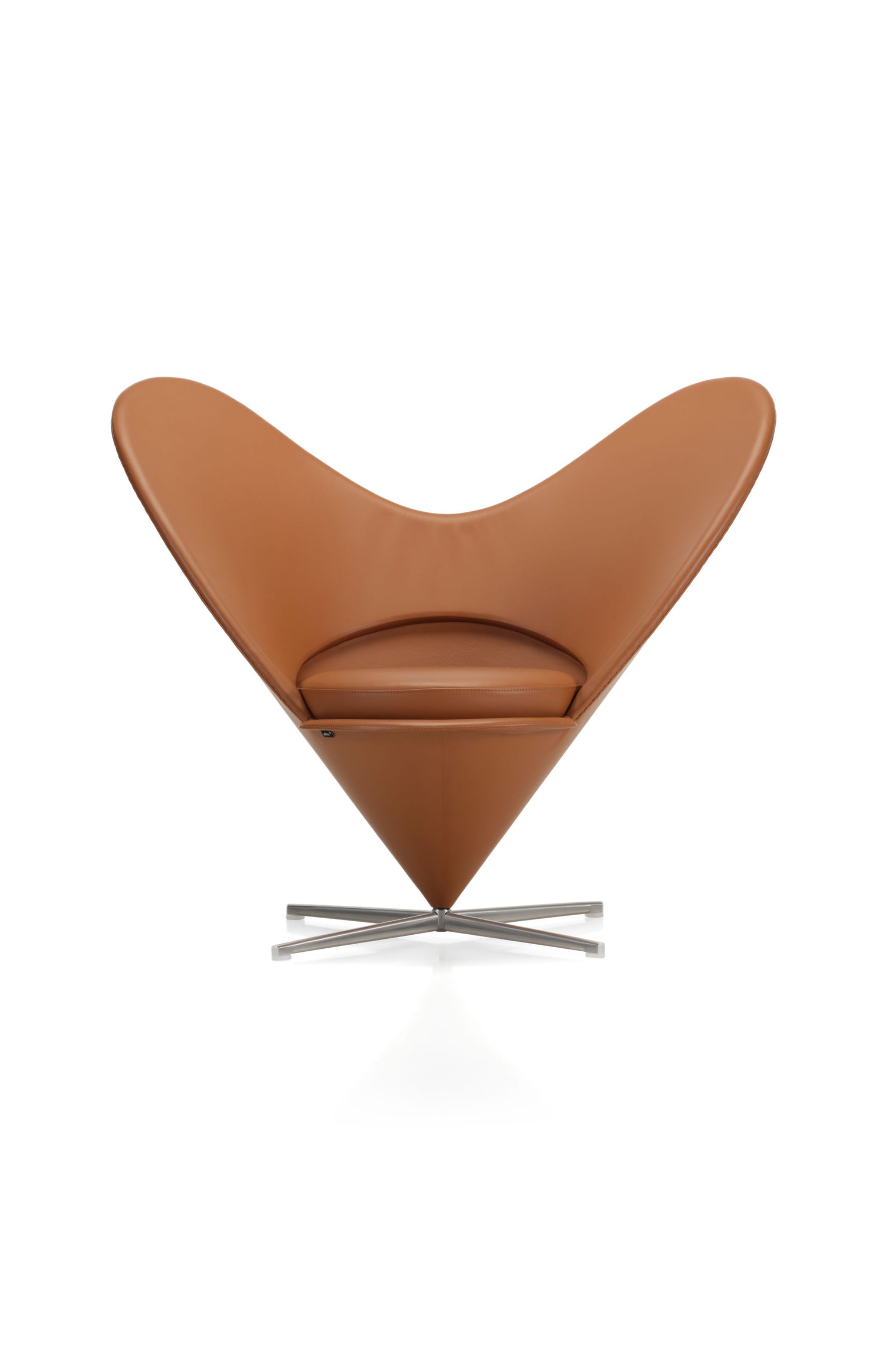 Panton Heart Cone Chair cognac leather