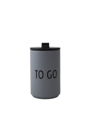 Design Letters | To go szürke hőszigetelt pohár | Insulated cup To go grey | Solinfo Shop