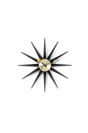 Vitra | Sunburst fekete falióra | Sunburst Clock black/brass | Home of Solinfo