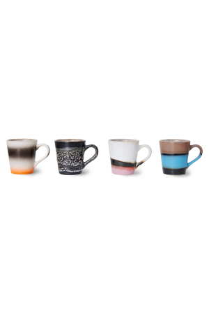 HK living | 70's Ceramics Funky eszpresszó csésze szett | 70's Ceramics espresso mugs funky | Home of Solinfo