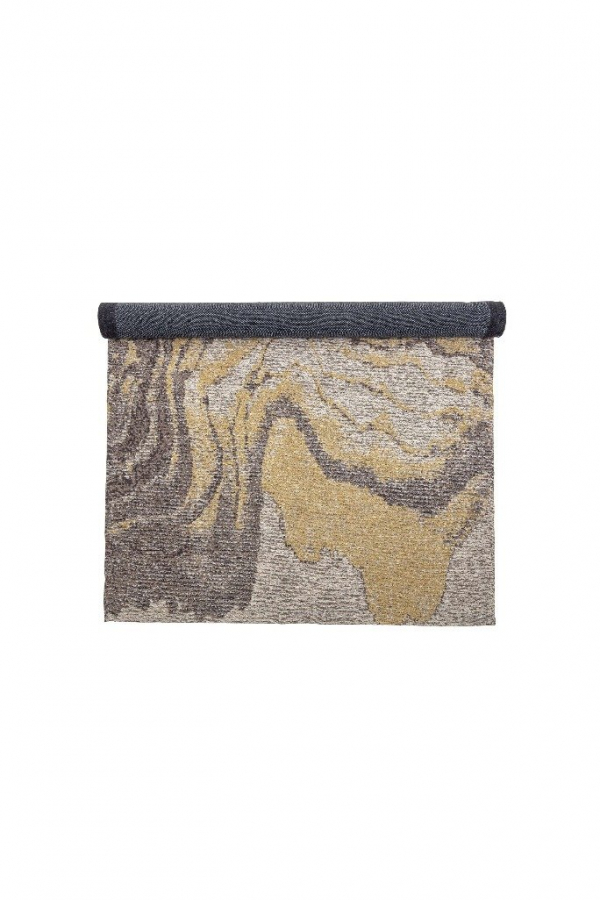 Bloomingville Szürke-sárga pamut szőnyeg | Yellow-grey cotton rug | Solinfo Shop