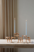 STOFF Nagel | Rozé arany gyertyataró szett | Rose gold Candle Holder Set of 3 | Home of Solinfo