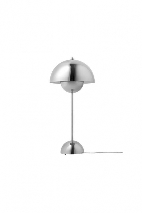 &Tradition | VP3 Flowerpot acél asztali lámpa | VP3 Flowerpot table lamp, polished stainless | Solinfo Shop