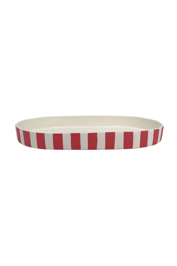 OYOY | Toppu cseresznyepiros ovális tál | Toppu Oval Tray Cherry Red | Home of Solinfo