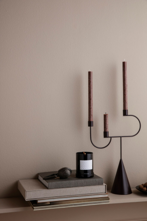 ferm LIVING | Avant fekete 3 karos gyertyatartó  | Avant Candelabra Black | Home of Solinfo