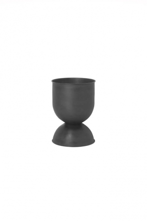 ferm LIVING | Kicsi fekete Homokóra kaspó | Hourglass Pot - Black Small | Home of Solinfo