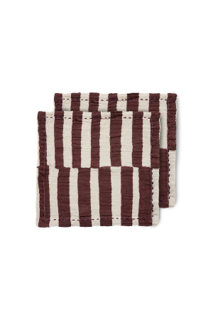 HK living | Burgundi pamut szalvéta szett | Cotton napkins burgundy | Home of Solinfo