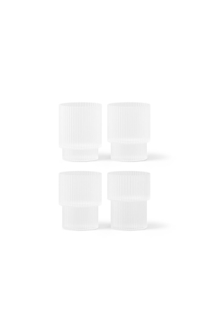 ferm LIVING | Ripple Frosted pohár szett | Ripple Glasses Frosted | Home of Solinfo