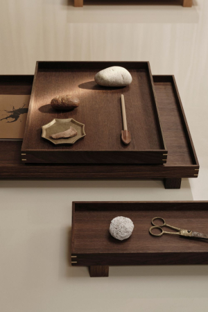 ferm LIVING | Bon XS füstölt tölgyfa tálca | Bon Smoked Oak Tray Extra Small | Home of Solinfo