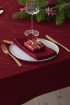 Novoform | Stars piros asztalterítő | Stars tablecloth advent red | Solinfo Shop