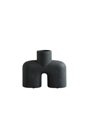 101 Copenhagen | Cobra Uno közepes fekete váza | Cobra Uno Medio Vase Black | Home of Solinfo 