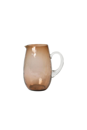 Broste Copenhagen | Barna üveg kancsó | Hammered Glass Jug | Home of Solinfo