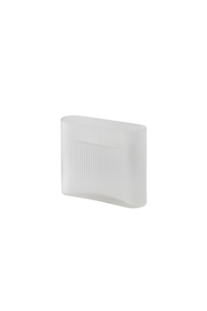 Ridge fehér üveg váza 16,5 cm