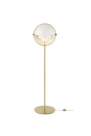 Gubi | Multi-Lite fehér-sárgaréz állólámpa | Multi-Lite floor lamp brass white | Home of Solinfo