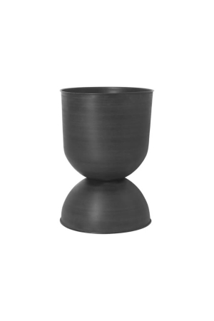 ferm LIVING |Homokóra kaspó L |Hourglass Pot - Black Large | Home of Solinfo