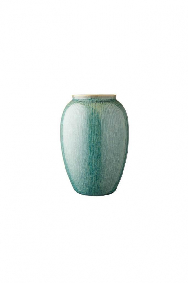 Bitz | Kőedény zöld váza 25 cm | Stoneware vase green 25 cm | Solinfo Shop