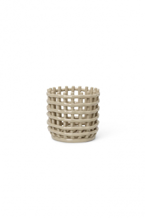 ferm LIVING | Kicsi kerámia kosár kasmír | Ceramic Basket - Small Cashmere | Home of Solinfo