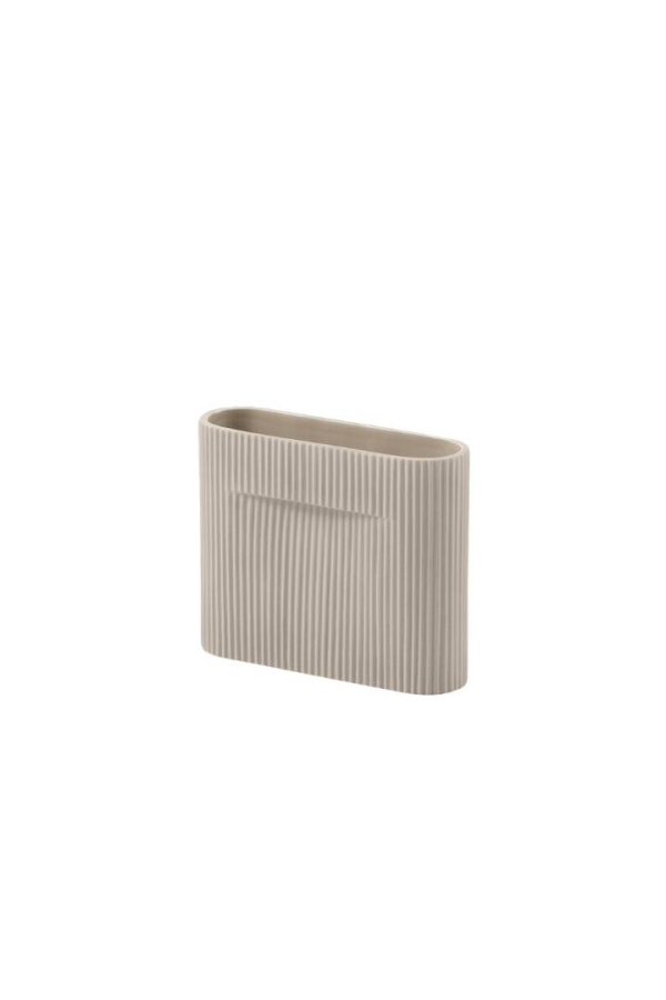 Muuto | Ridge bézs váza 16,5 cm | Ridge beige vase 16,5 cm | Home of Solinfo