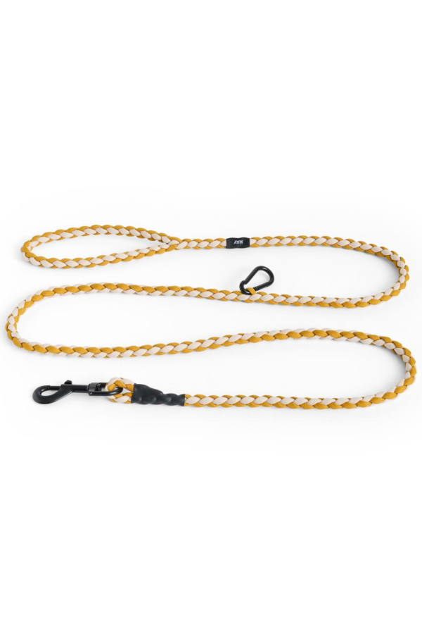 HAY | HAY fehér és sárga póráz M/L  | HHAY Dogs Leash-Braided Adjustable M/L-Off-white, ochre | Home of Solinfo