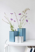 Vitra Nuage nagy, közepes kék, kicsi ezüst váza | Nuage vase, large, medium pastel blue, small silver | Solinfo Shop