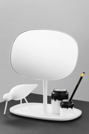 Normann Copenhagen Flip tükör fehér, Javier Moreno, Flip mirror white | Solinfo Shop