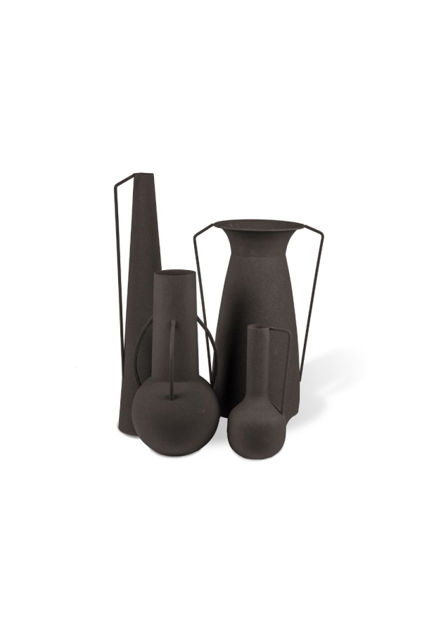 POLSPOTTEN | Roman fekete váza szett 4 db | Roman Vases Black Set of 4  | Home of Solinfo