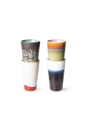 HKliving | 70s Ceramics antares latte bögre szett | 70s Ceramics antares latte mug set | Home of Solinfo