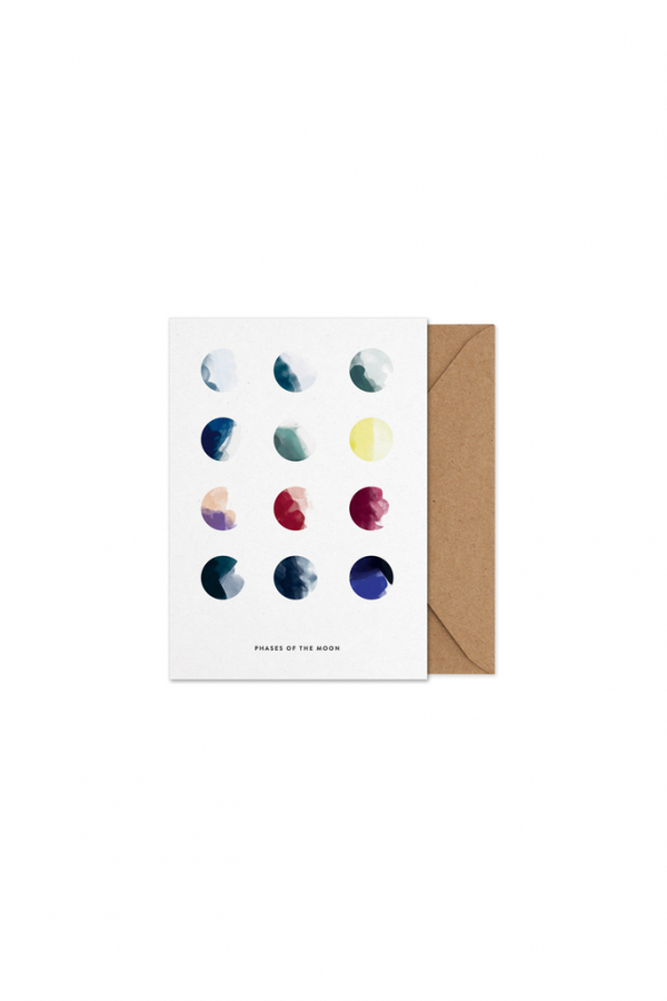 Paper Collective | Moon Phases képeslap | Moon Phases art card | Home of Solinfo