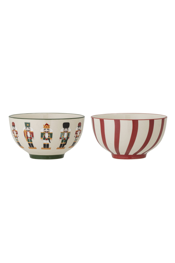 Bloomingville | Jolly Piros Tál Szett | Jolly Bowl, Red, Stoneware | Home of Solinfo