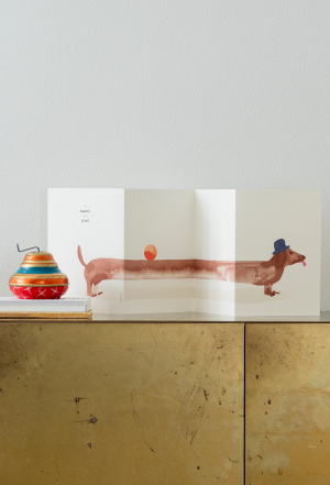 Paper Collective| Doug the Dachshund képeslap | Doug the Dachshund art card | Home of Solinfo