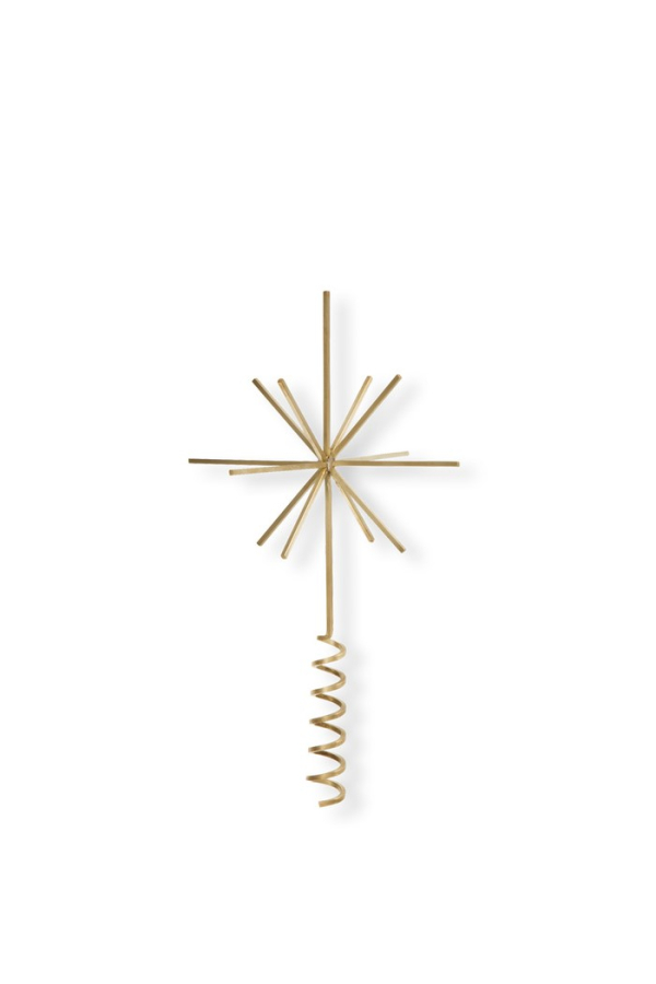 ferm living | Sárgaréz karácsonyfa csúszdísz | Brass Christmas Tree Top Star| home of solinfo