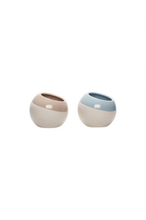 Hübsch | Hübsch kerámia kaspó szett, fehér / világos kék / rózsaszín | Hübsch Pot set, ceramics, white/light blue/rose | Solinfo Shop